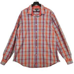 John Bartlett Consensus Mens Button Down Shirt Size XXL 2XL Plaid Western Cotton